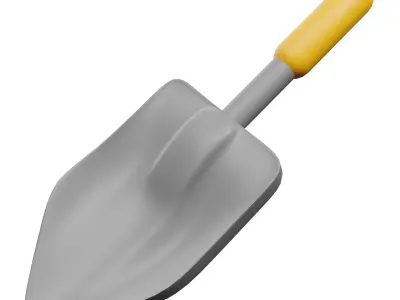 Trowel Icon Low-poly 3D model