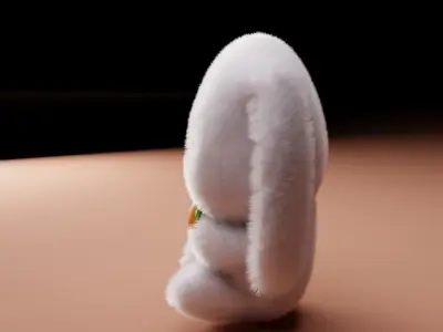 Bunny Plushie Low-poly 3D model