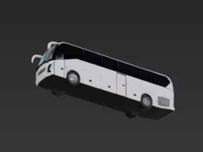 Luxury Tour Bus Holiday Coach 3D Model Rigged 3D print model
