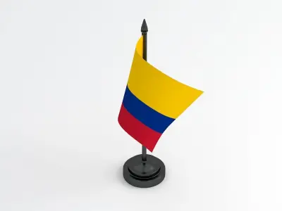 Table Flag Colombia 3D model