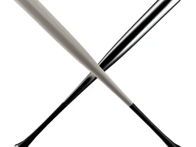 baseball bats Low-poly 3D model