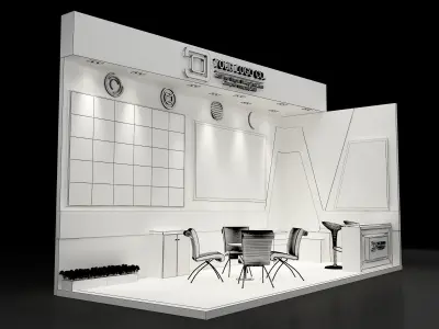 Booth Exhibition Stand a620a 3D model