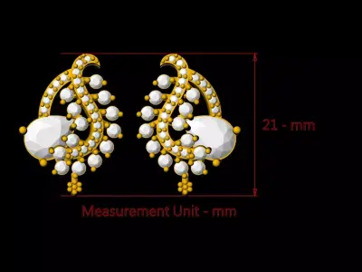 Women Tops Earring - 0023 3D print model