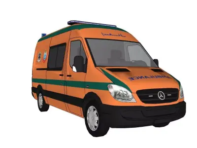 Egypt Ambulance Vehicle2 Low-poly 3D model