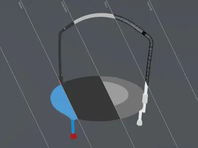 Trampoline Low-poly 3D model