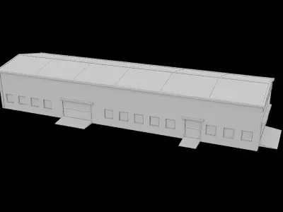 AIRPORT LOW-POLY warehouse Low-poly 3D model