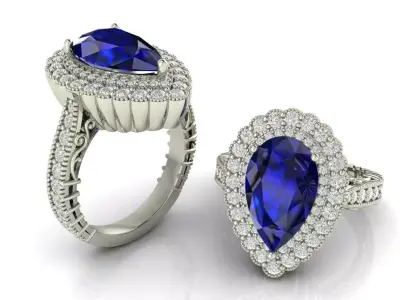 LUXURY DIAMOND RING 3D print model