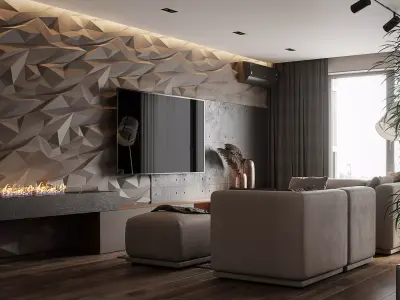 Apartment design project 001 3D model