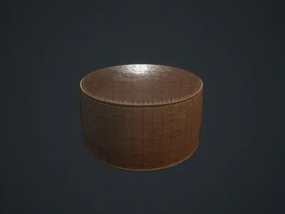 Round Seat PBR Low-poly 3D model