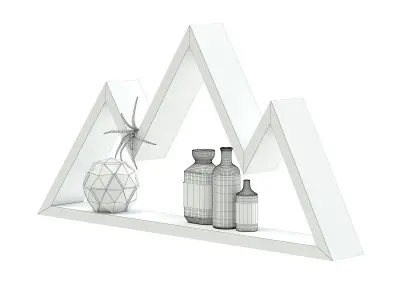 Mountain Shaped Wall Shelf 3D model