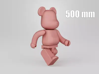 Bearbrick 500mm Move 3D print model