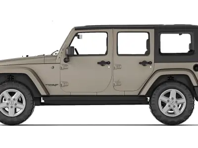 Jeep Wrangler Unlimited 2008 3D model by podshyvalov-htc