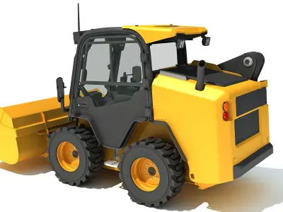 Skid Loader Shovel Bucket 3D model