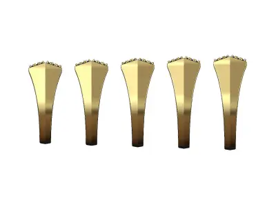 Diamond iced faceted top tapered shank ring US sizes 7to11 3D print model