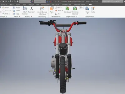 Pit bike is a small motorcycle 3D model