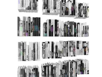 Books 150 pieces 2-9-3 Low-poly 3D model