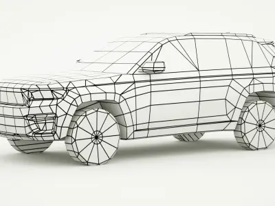 Jeep Grand Cherokee Laredo 2023 Low-poly 3D model