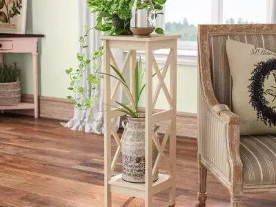 Eamon Square Multi-Tiered Plant Stand - 4 Colour 3D model