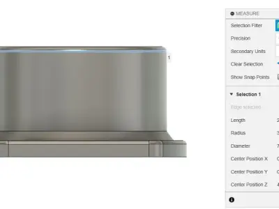 Audi A4 Quattro air filter adapter flange 76mm 3D model