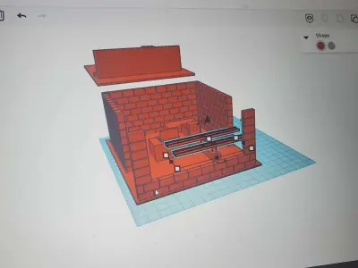 scale building for hot wheels  Free 3D print model