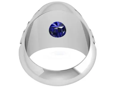 Oval Halo Engraving Ring 4352 3D print model