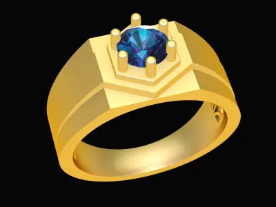 6006 luxury diamond men ring  3D print model