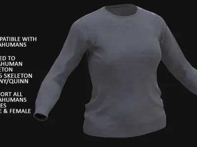 Pullover 126 - All MH Bodies - UE5 Skeletons - Rigged Low-poly 3D model