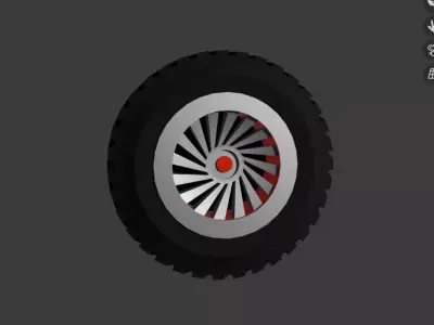 Car Tire 4x4 - Game Ready Wheel 3D Model Low-poly 3D model