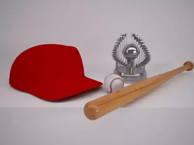 Baseball Equipment Set 3D model