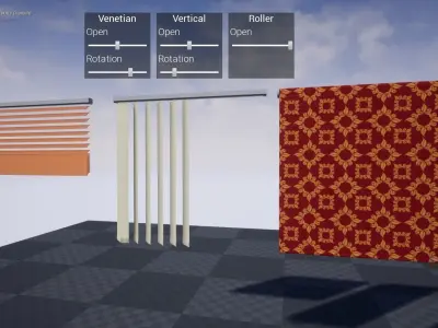 Free UE4 blinds blueprints collection Free low-poly 3D model