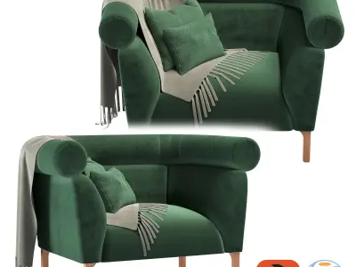Rouble sofa 02 3D model