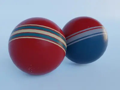 Soviet Toy Ball Free low-poly 3D model