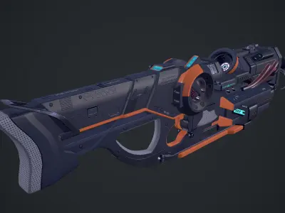 DX5 Mobility Rifle  Low-poly 3D model