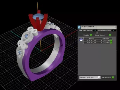 woman ring 3D print model 3