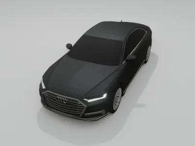 Audi A8 low poly 3D model Low-poly 3D model