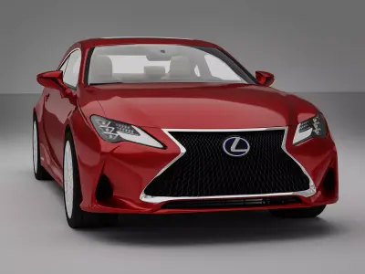 Lexus RC300h 2019 detailed interior 3D model