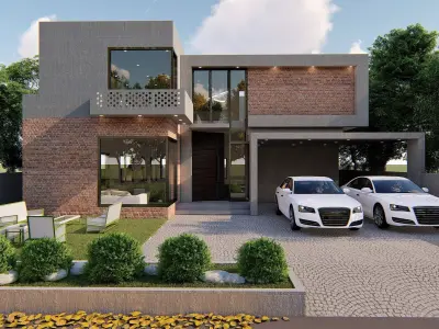 1 kanal house sketchup file render in lumion 3D model