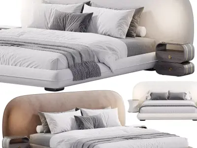 Bari bed by Como Casa 3D model