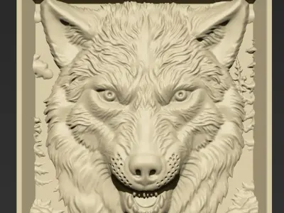 Wolf Head A13 3D print model