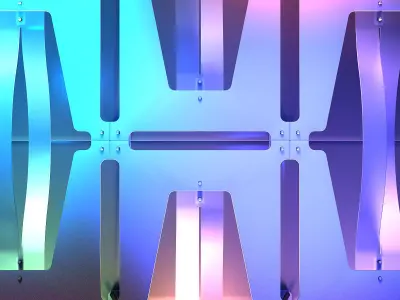 Stage Decor 36 Modular Wall Column 3D model