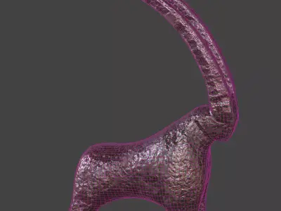 Gazelle sculpture 3D model