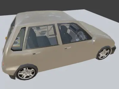 Car with interier 3D model