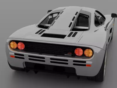 McLaren F1 1993 Realistic Game Ready Rigged Ready  Low-poly 3D model