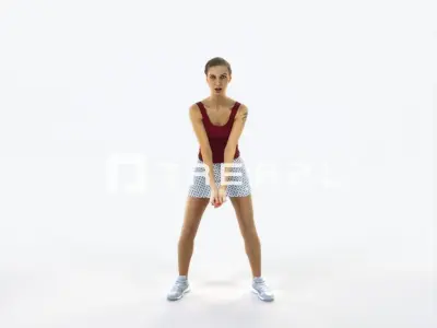 Aspiration 15E Digging Sports Woman Low-poly 3D model