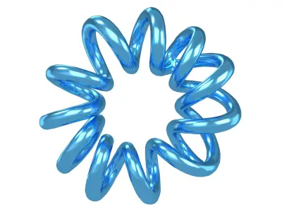 Abstract Coil Shape v1 004 Low-poly 3D model