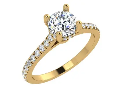 Round Diamond Ring 4662 3D print model
