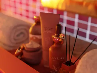 Fantasy Bathtub Suite 3D model