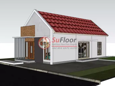 House 11x16m code 607 - Sketchup 3D model 3D model 3D model