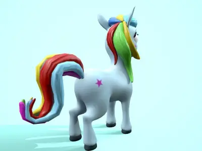 cartoon pony candy Low-poly 3D model