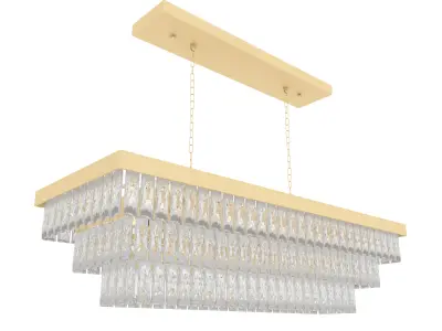 linear chandelier luxury classic 001 3D model
